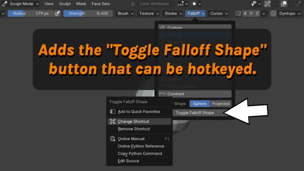 slephy's Sculpt Brush Falloff Shape Toggler v1 button in sculpt mode falloff menu