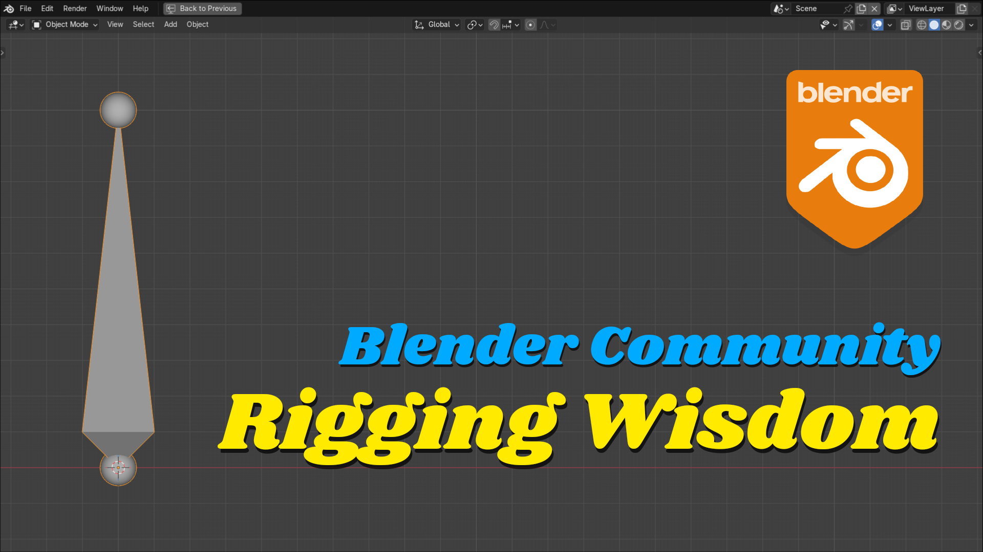 Blender Community Rigging Wisdom Title Card